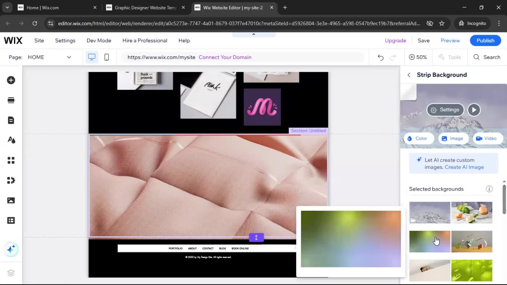 Creating a website screenshot