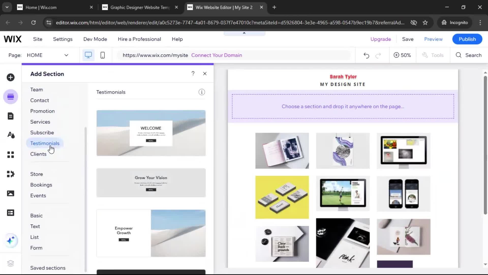 Creating a website screenshot