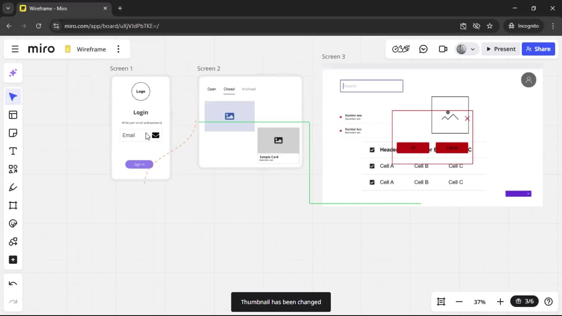 Creating a wireframe screenshot
