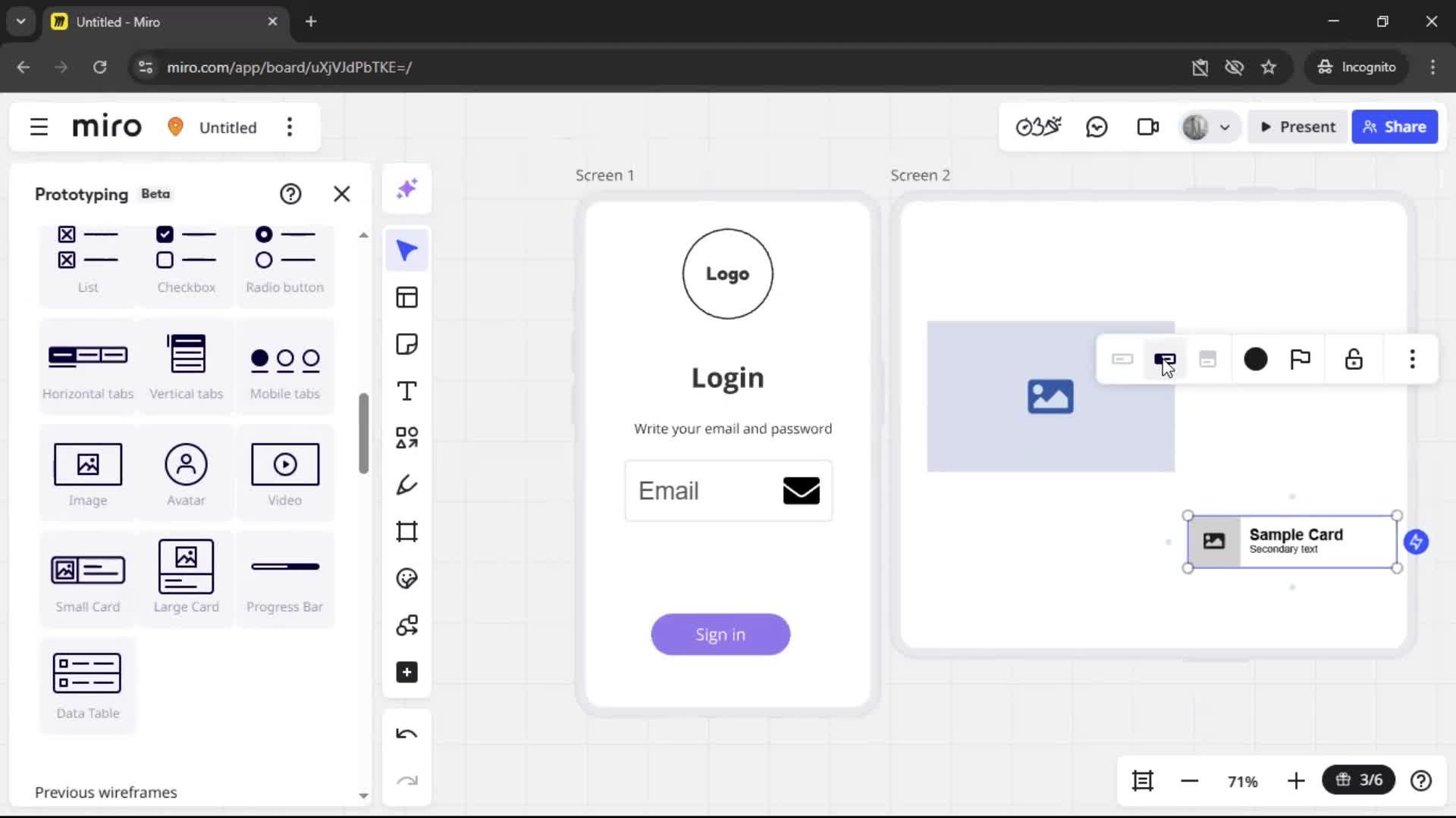 Creating a wireframe screenshot
