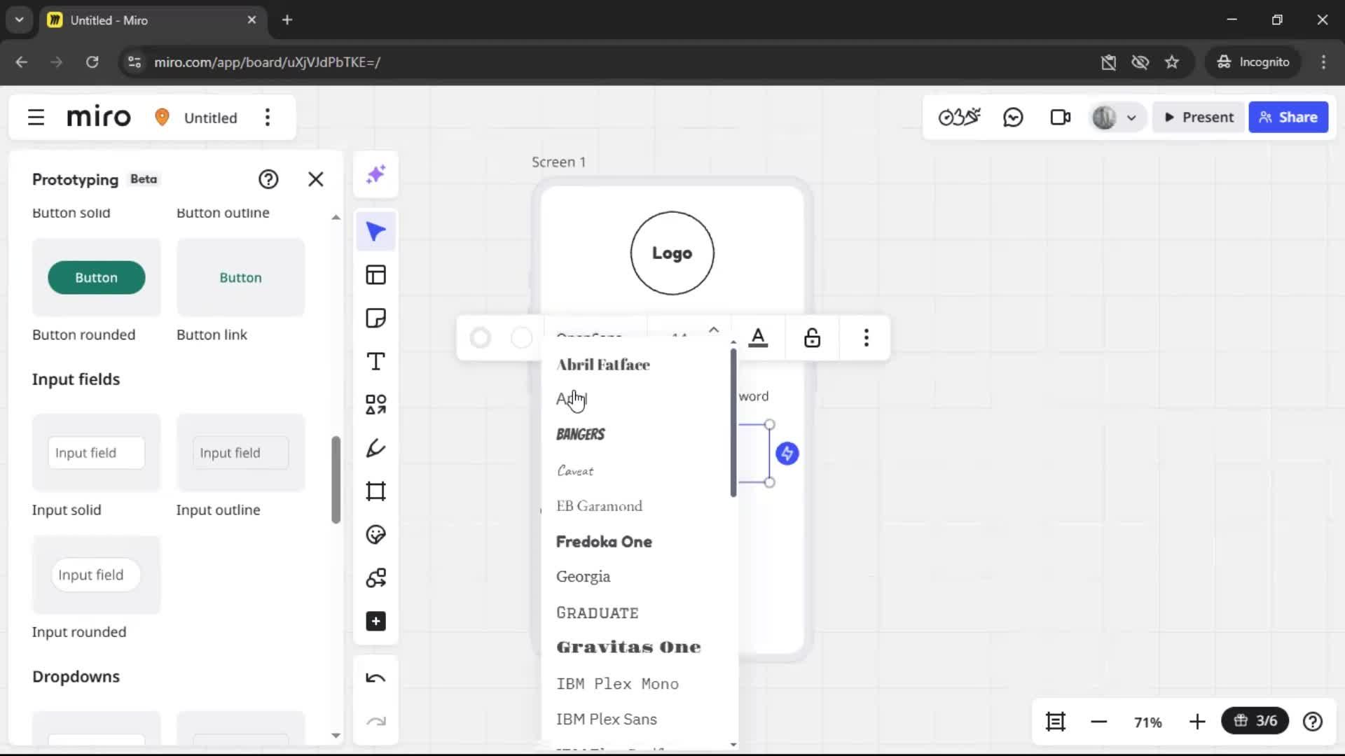 Creating a wireframe screenshot