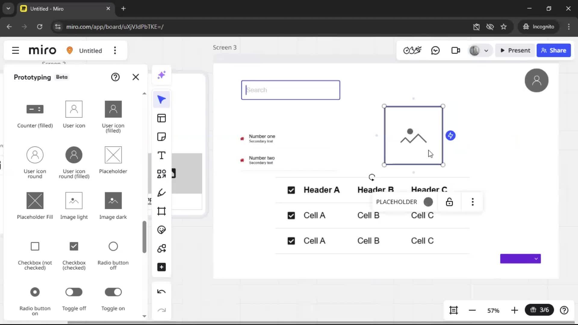 Creating a wireframe screenshot