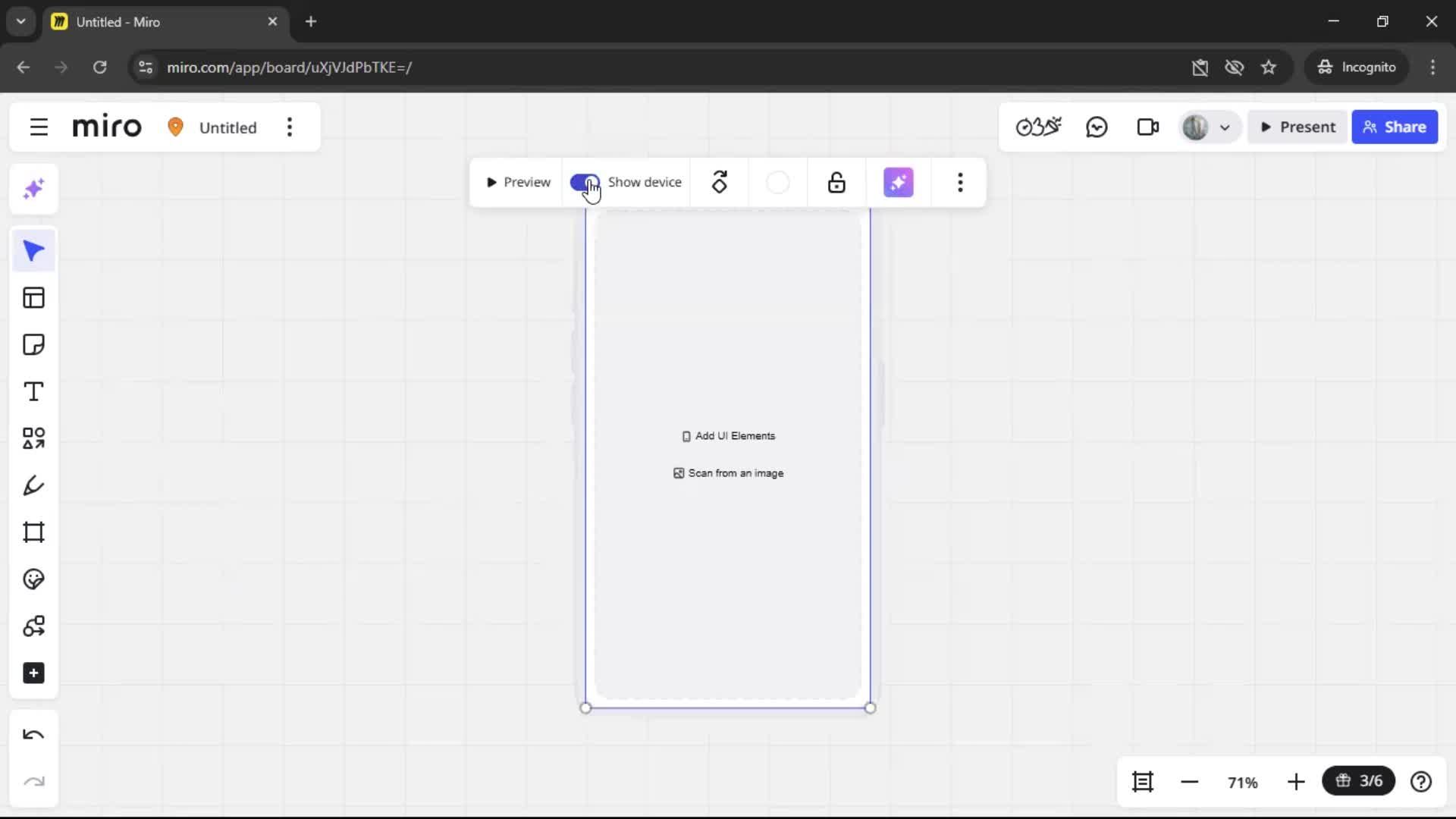 Creating a wireframe screenshot