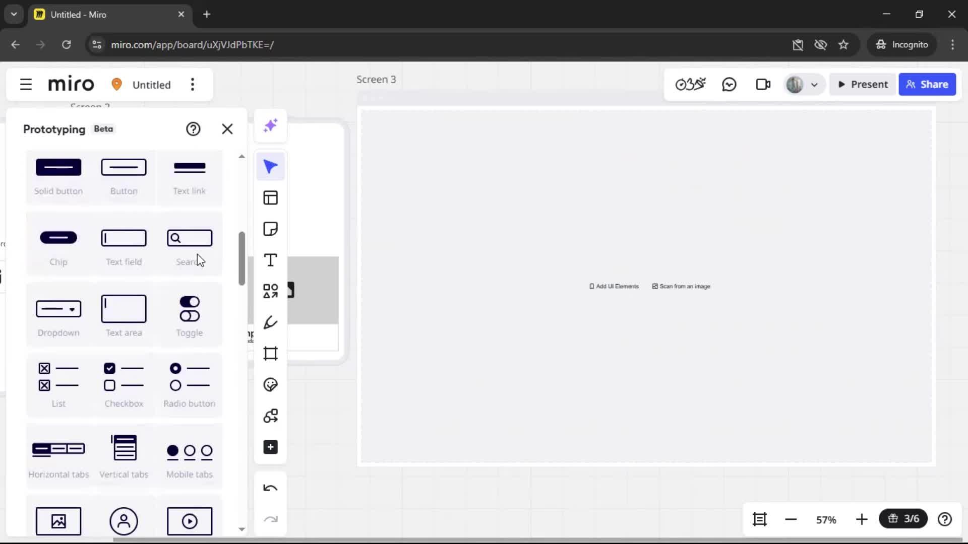 Creating a wireframe screenshot