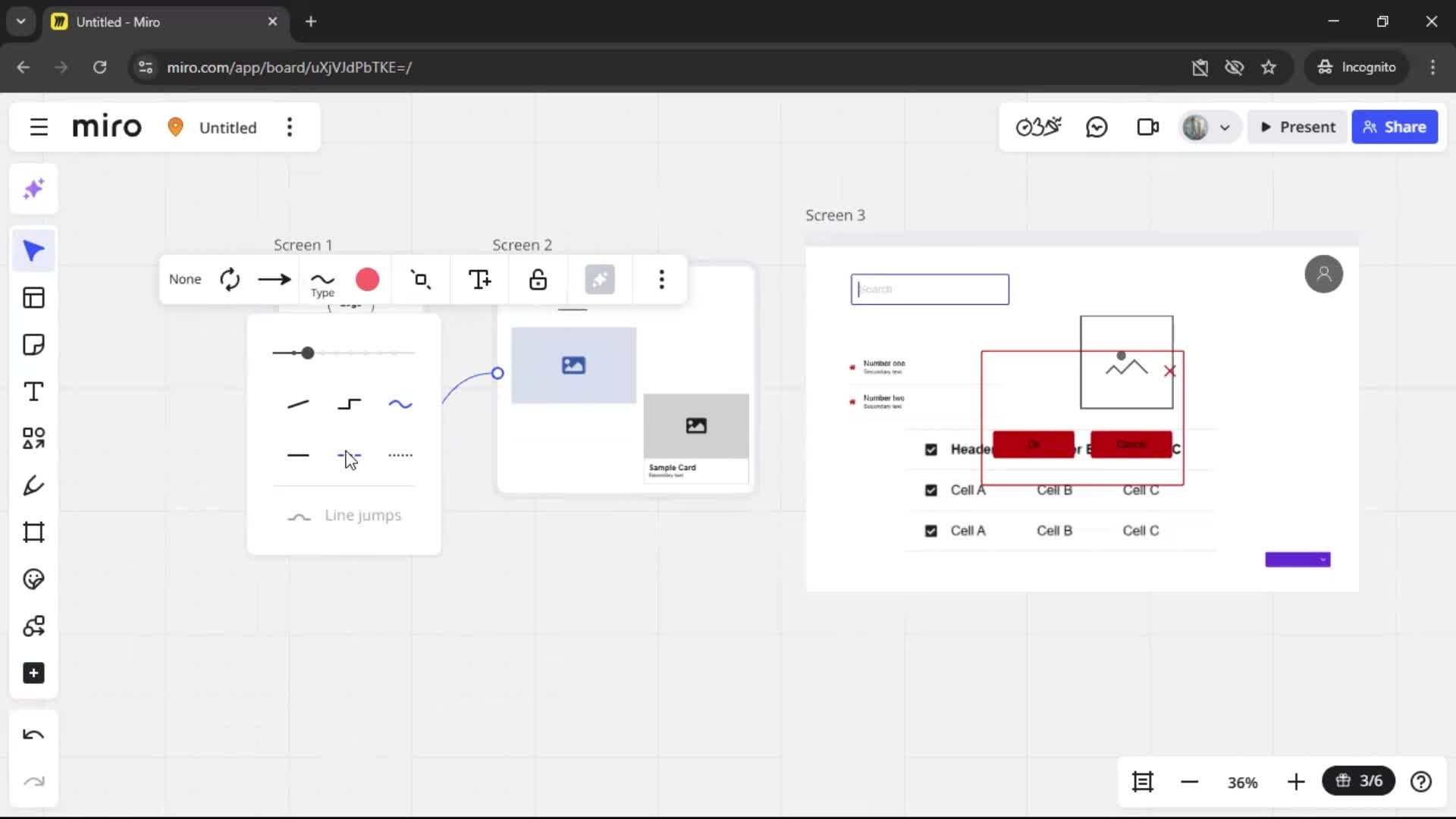 Creating a wireframe screenshot