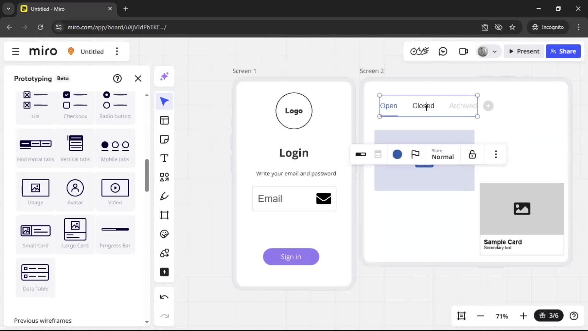 Creating a wireframe screenshot