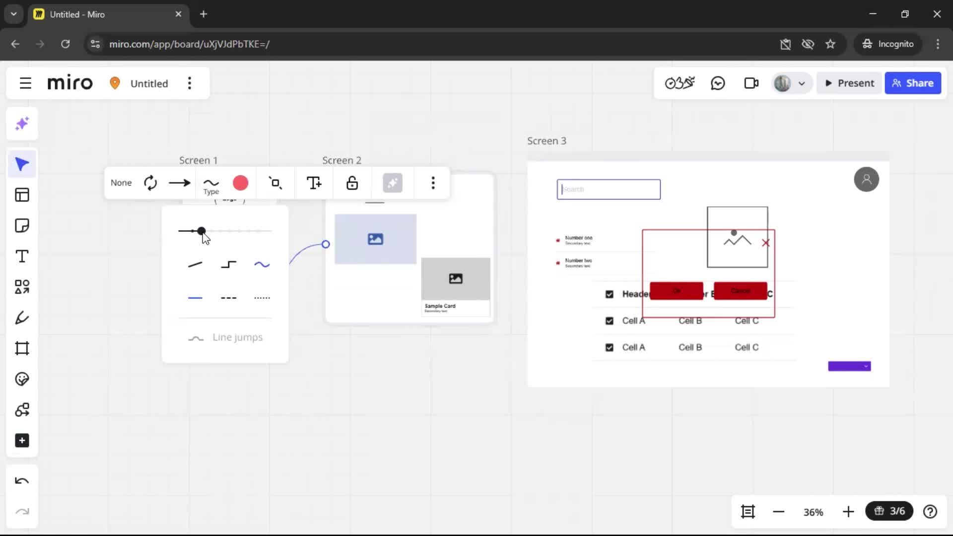 Creating a wireframe screenshot