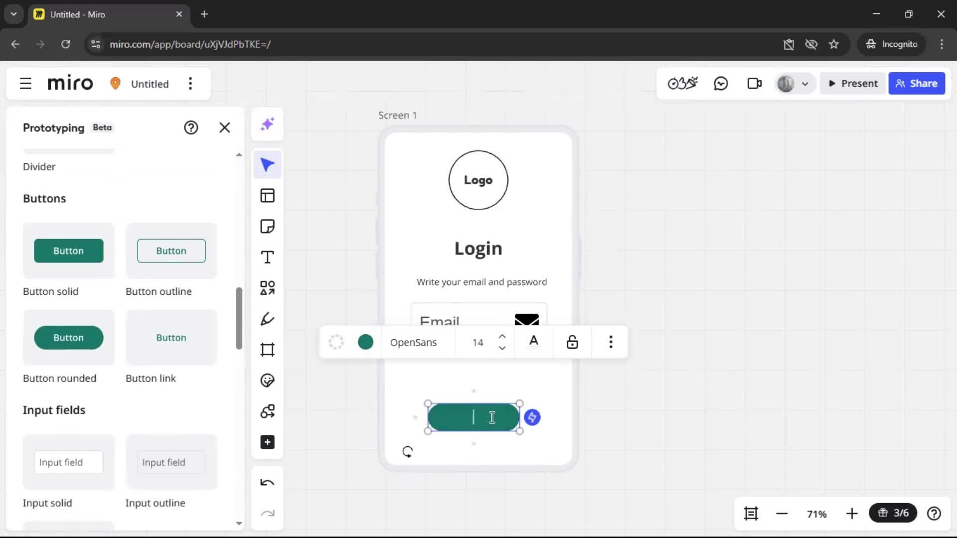 Creating a wireframe screenshot
