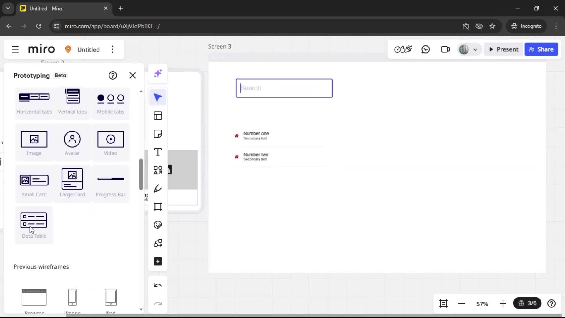 Creating a wireframe screenshot