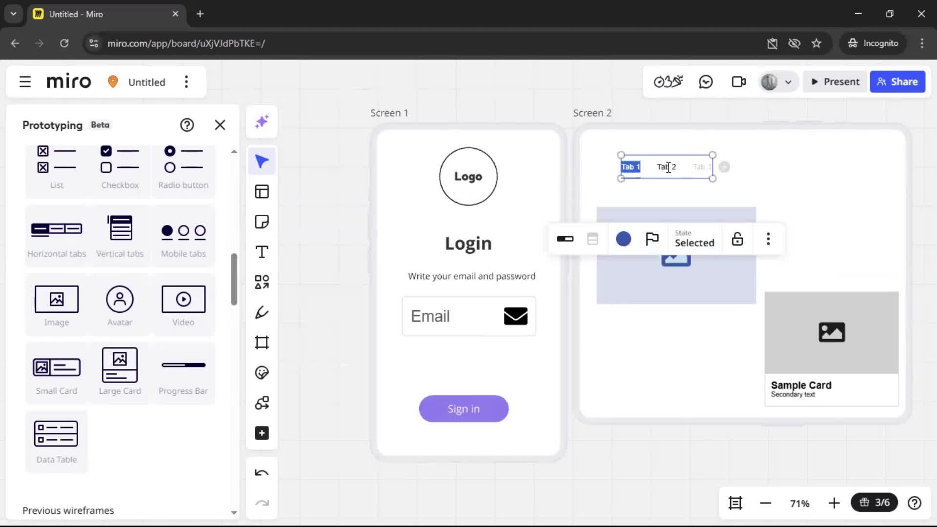 Creating a wireframe screenshot