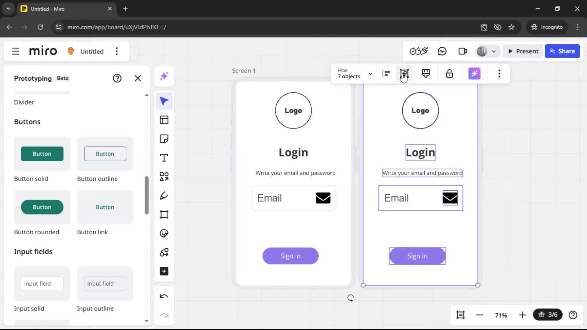 Creating a wireframe screenshot