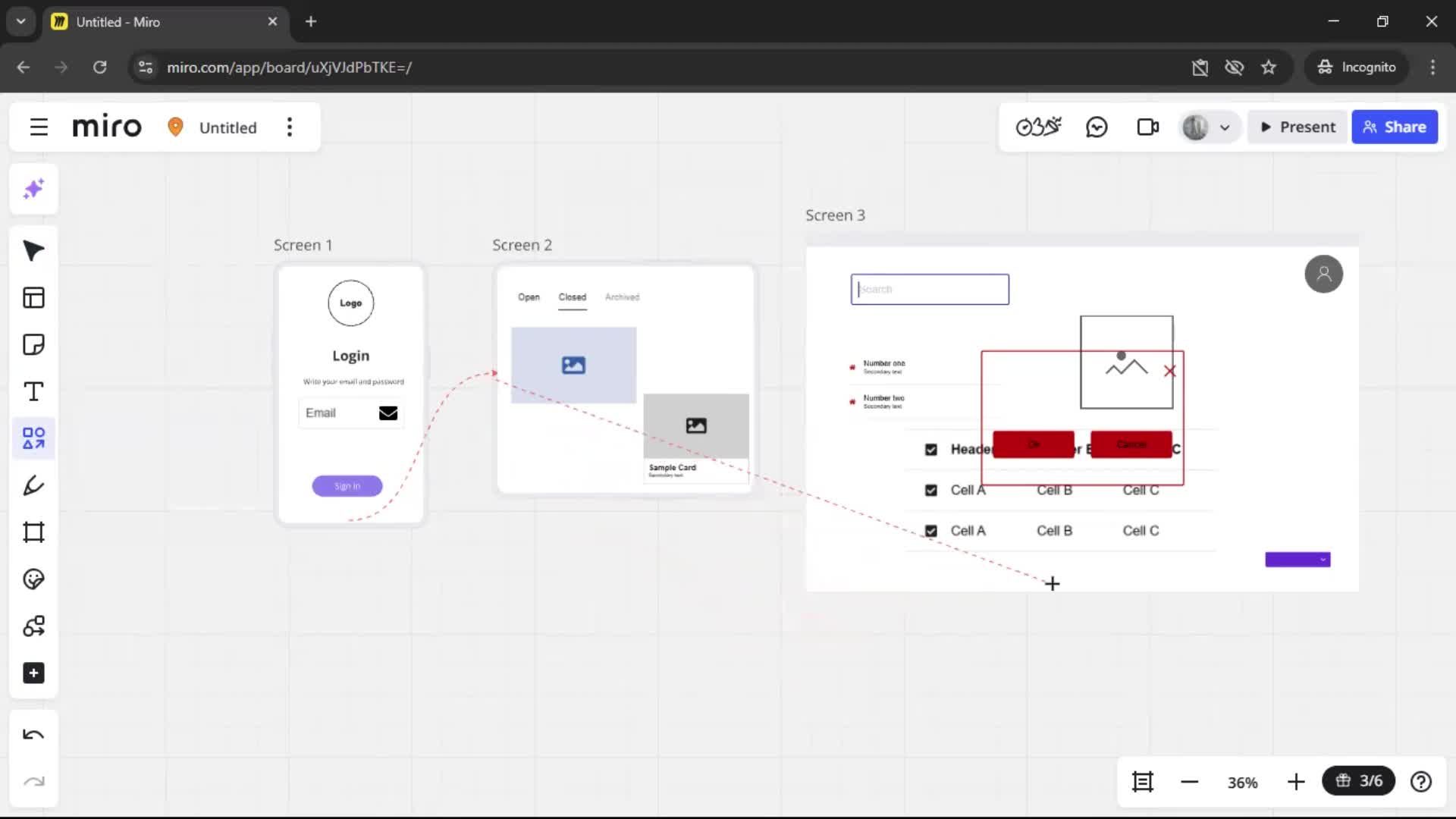 Creating a wireframe screenshot