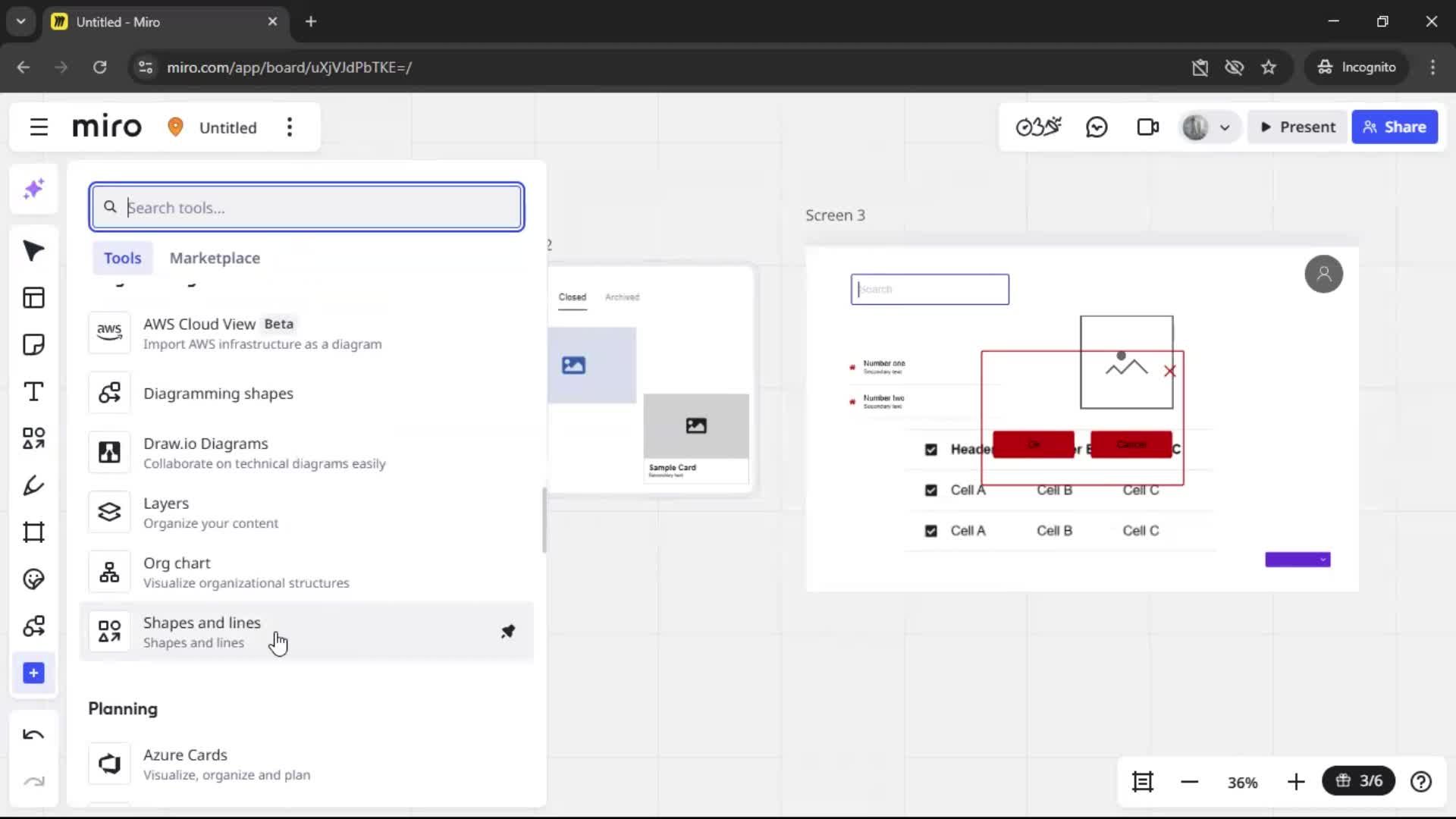 Creating a wireframe screenshot