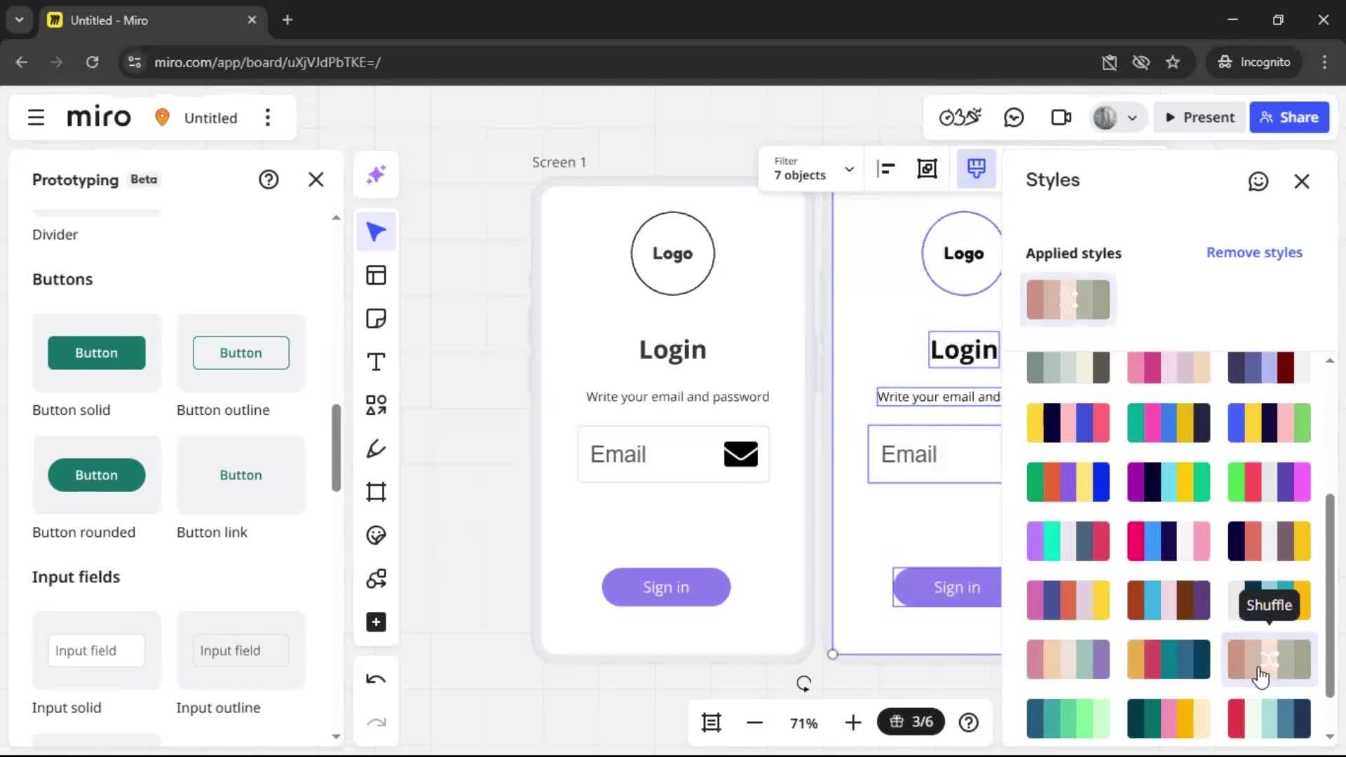 Creating a wireframe screenshot