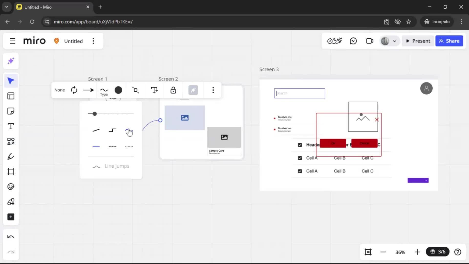 Creating a wireframe screenshot