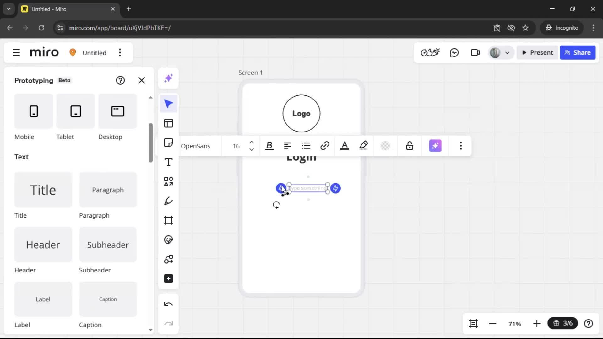 Creating a wireframe screenshot