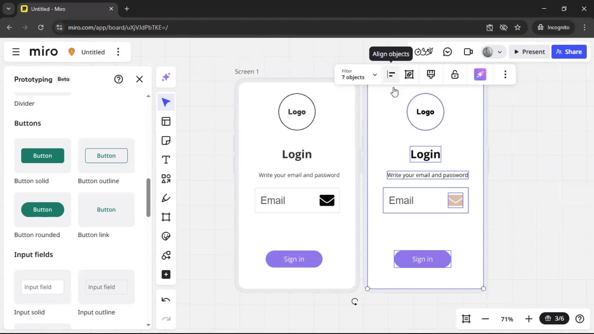 Creating a wireframe screenshot