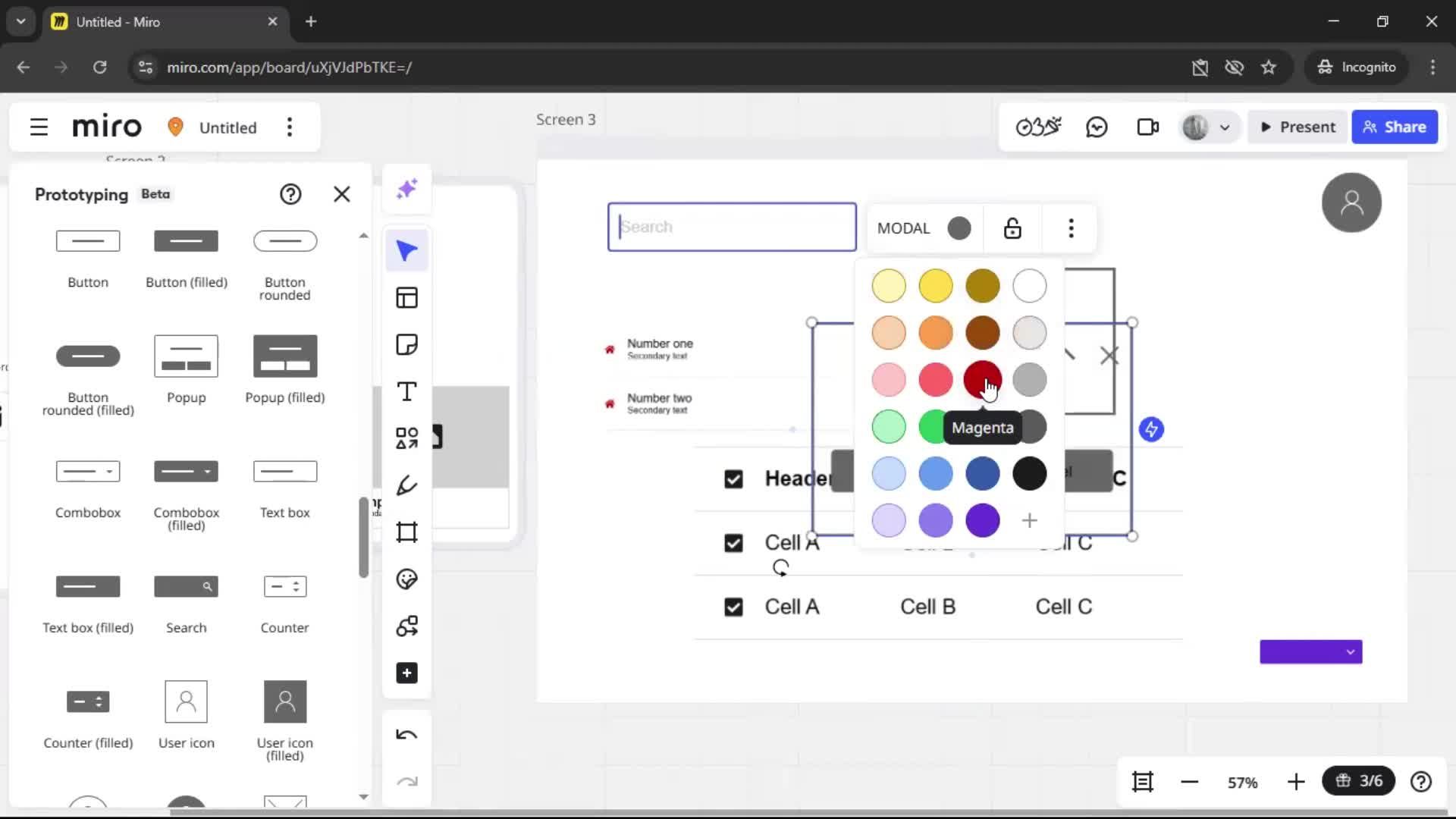 Creating a wireframe screenshot