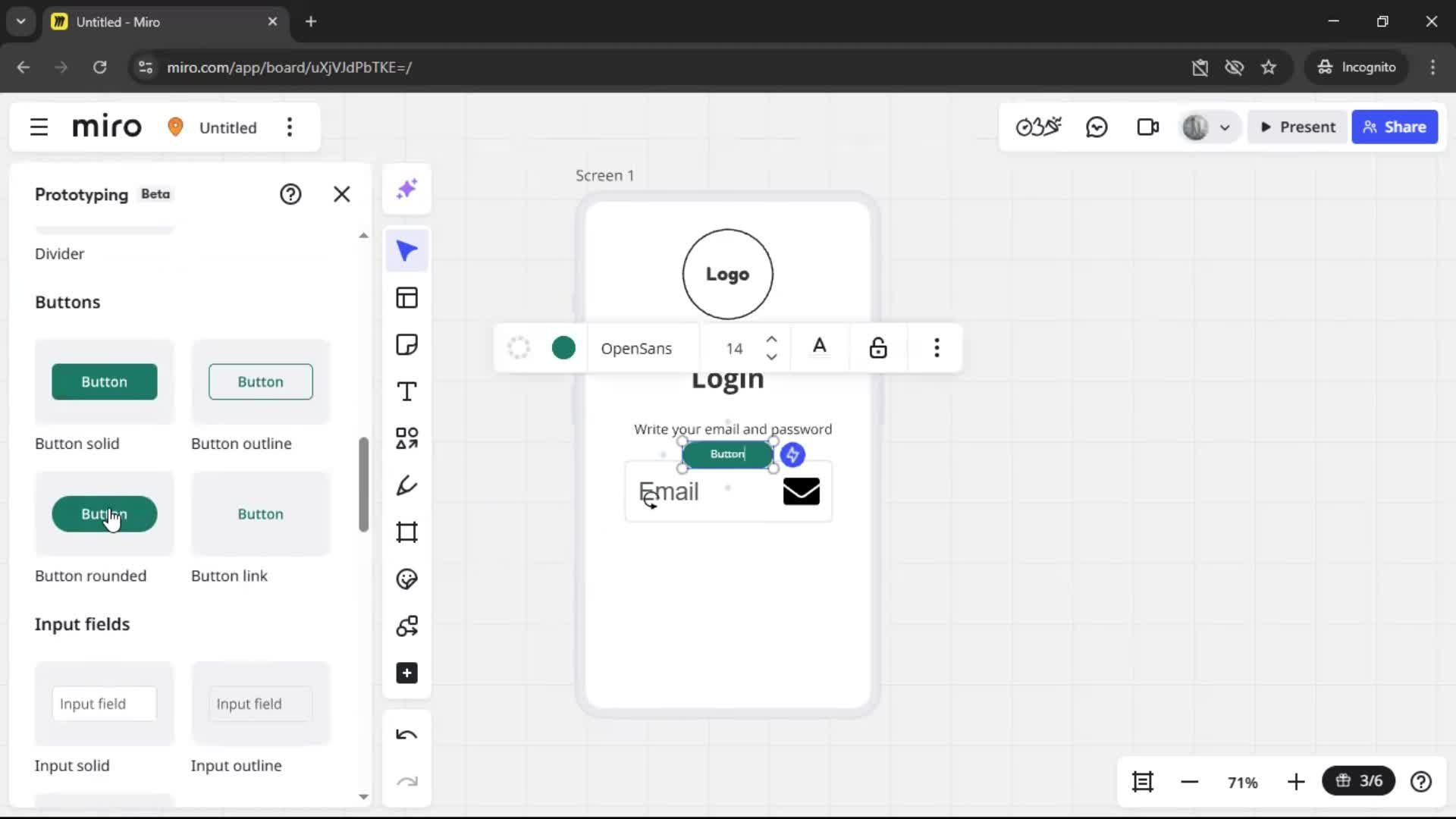 Creating a wireframe screenshot