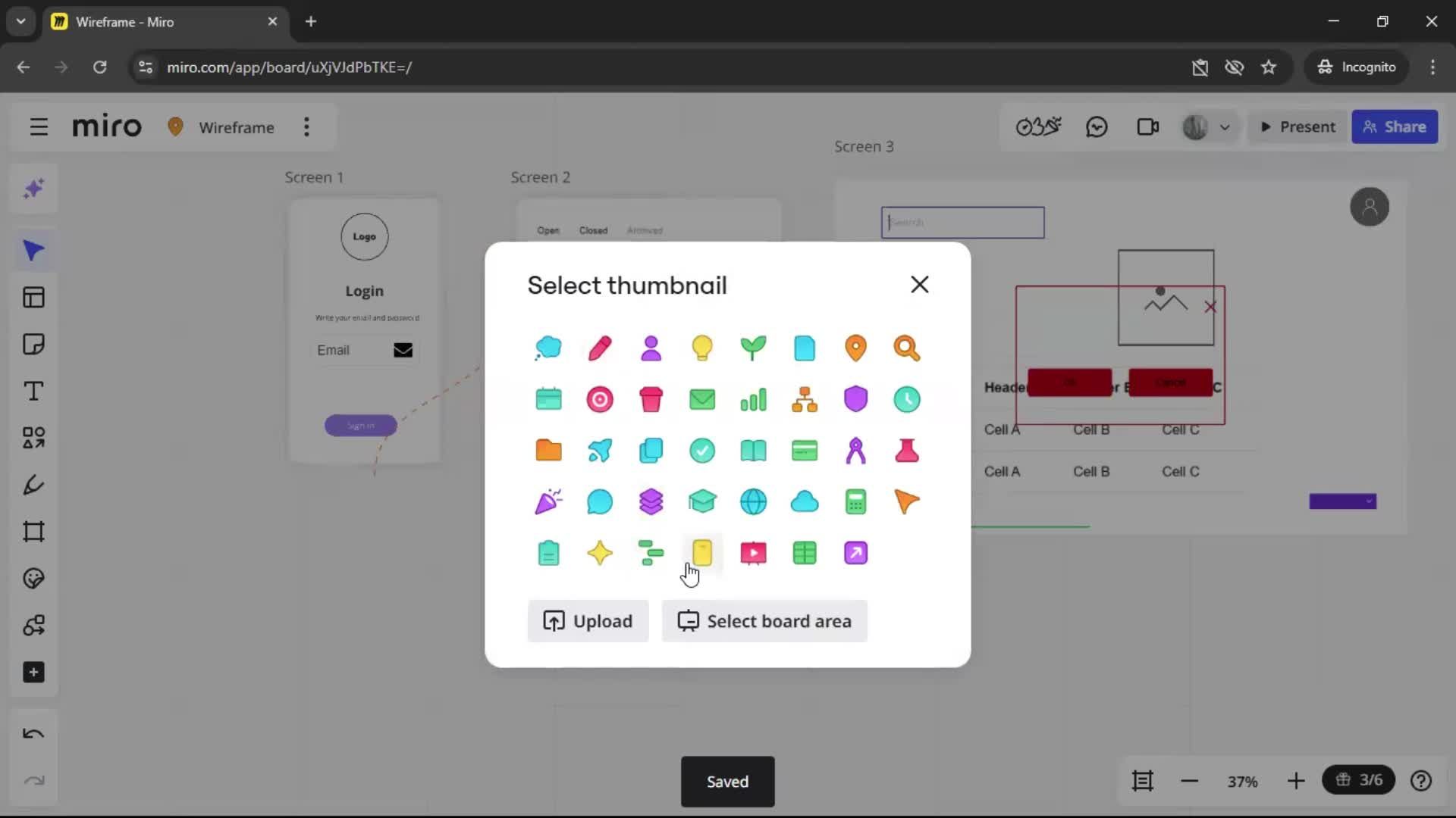 Creating a wireframe screenshot