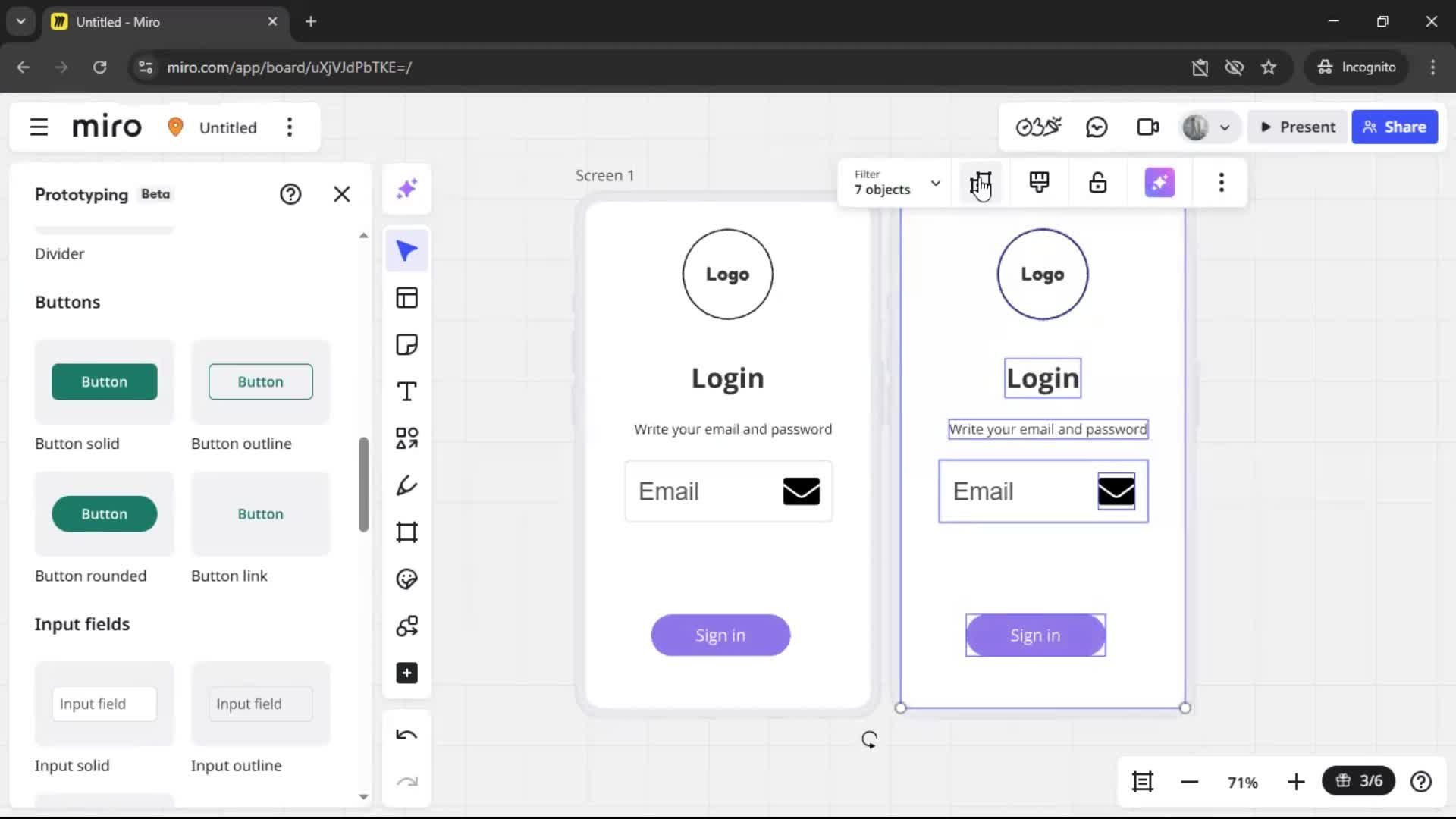 Creating a wireframe screenshot
