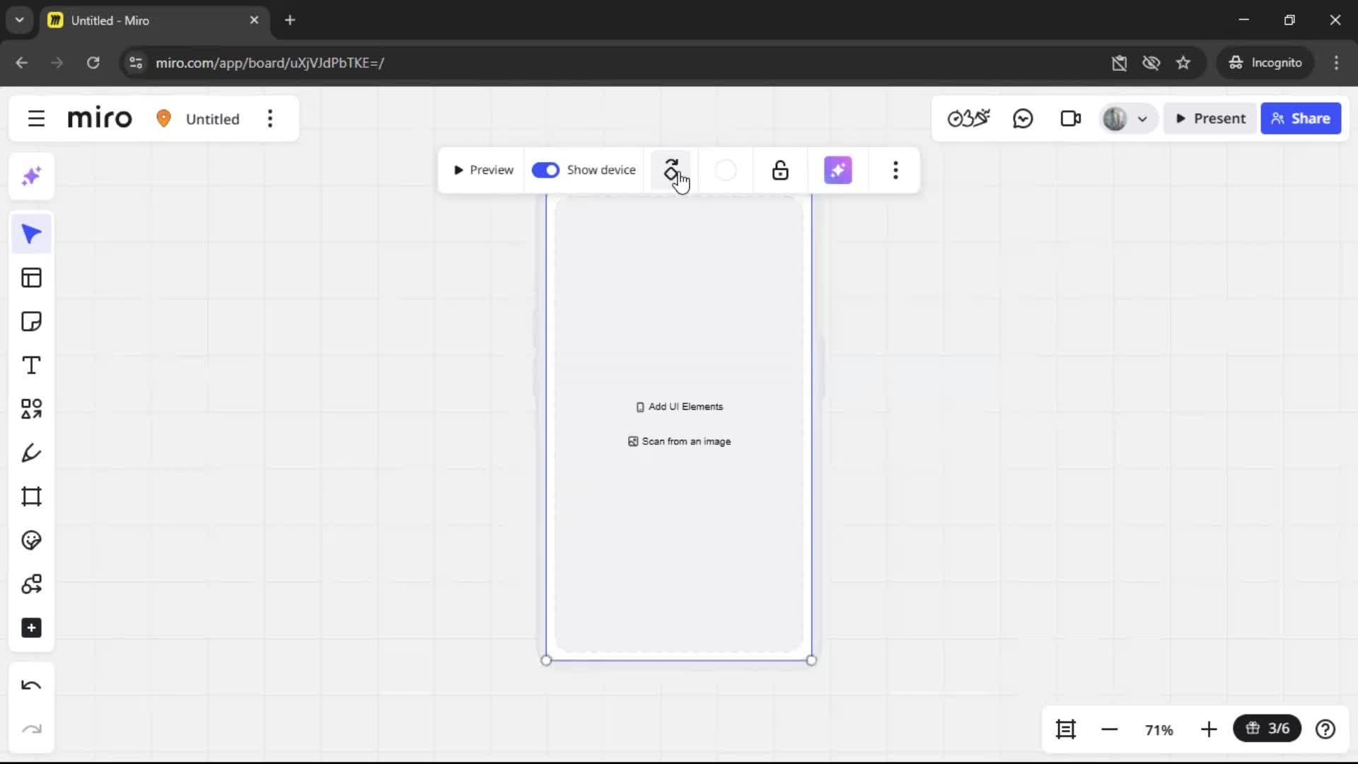 Creating a wireframe screenshot