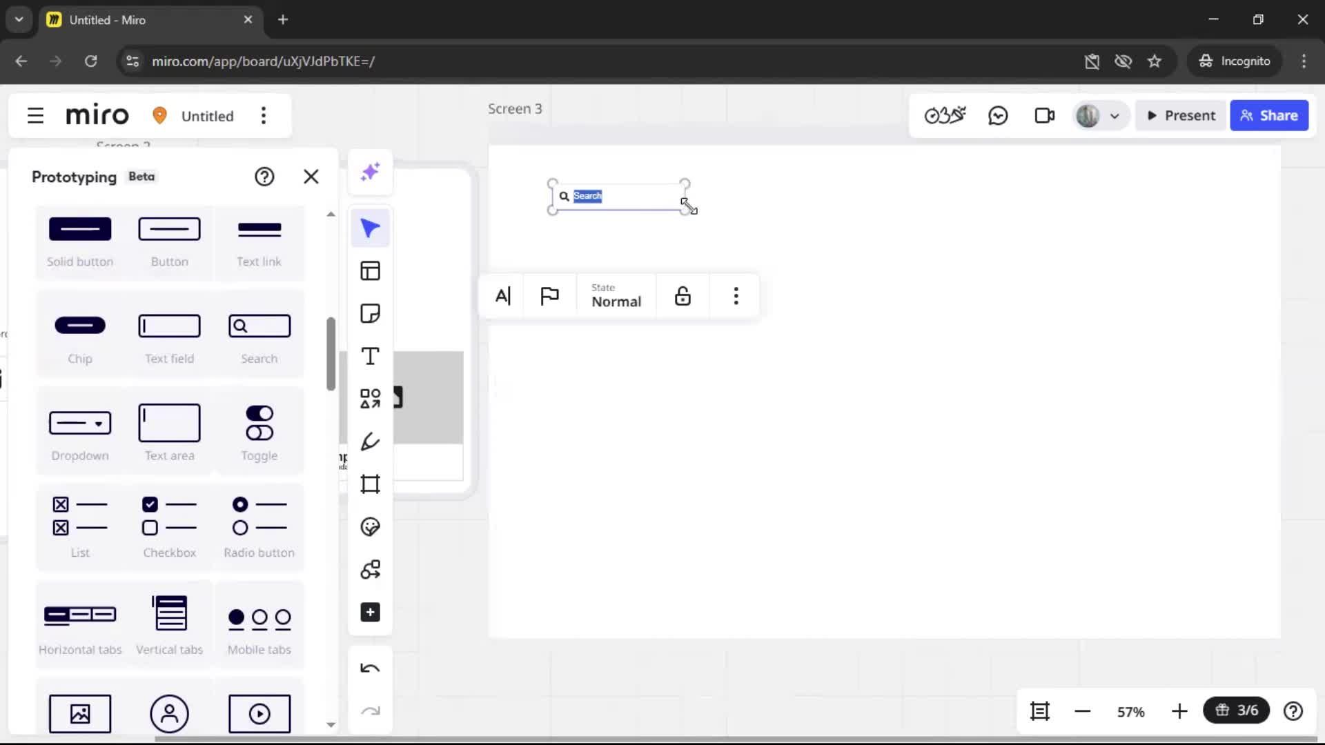 Creating a wireframe screenshot