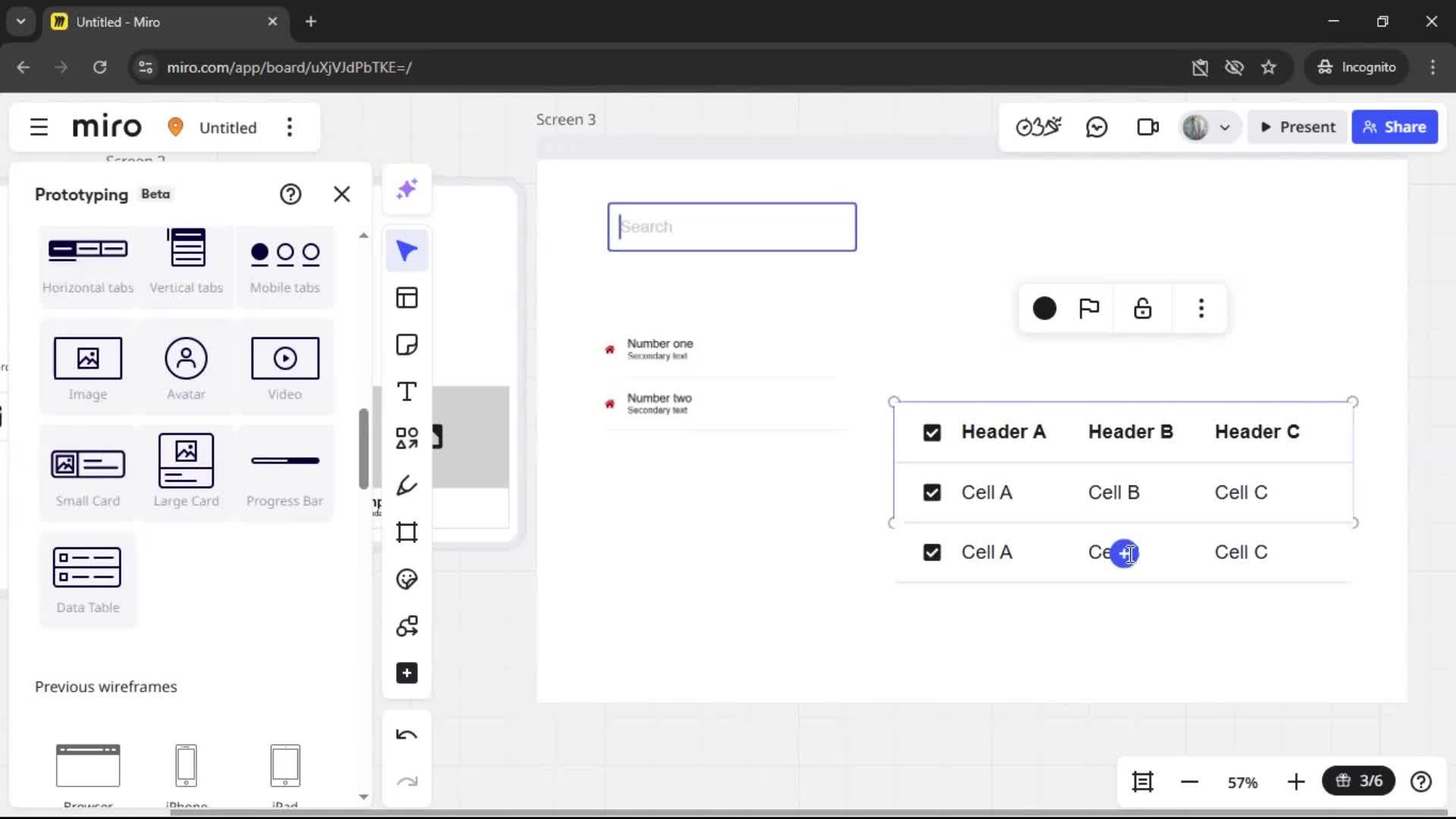 Creating a wireframe screenshot