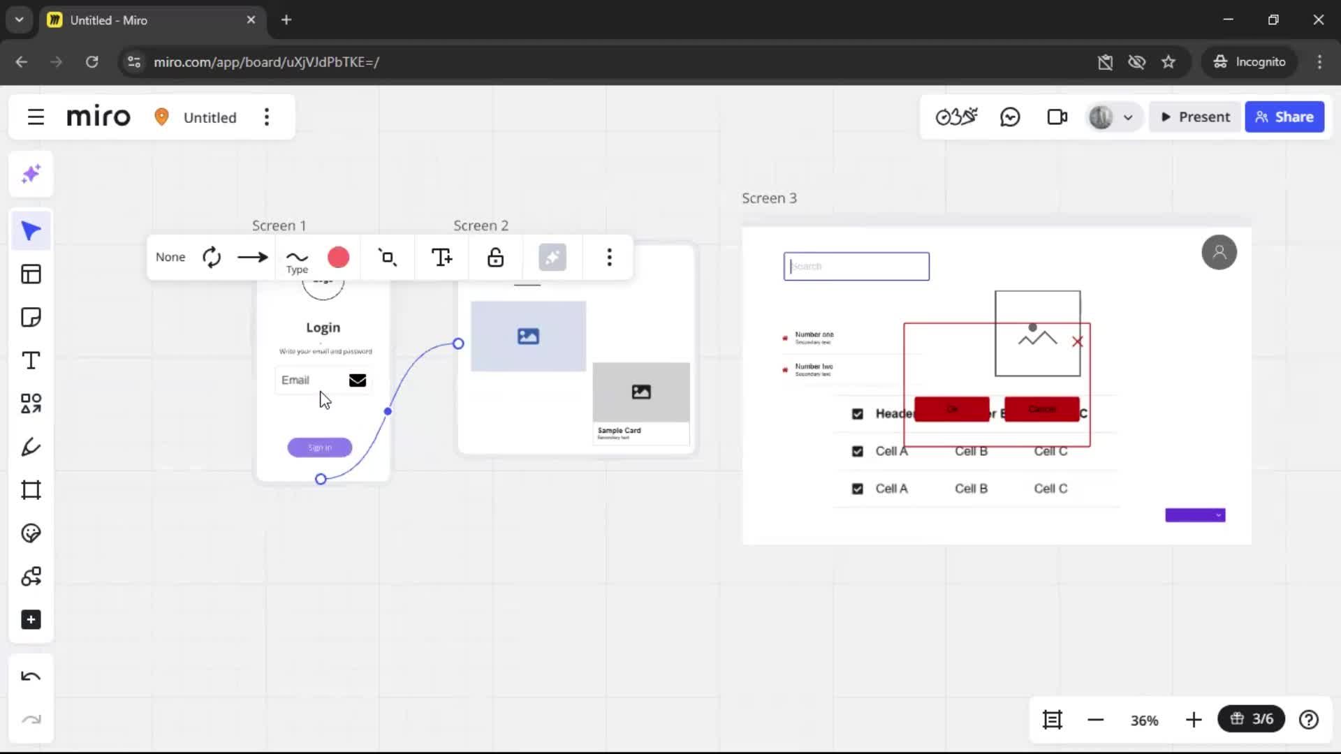 Creating a wireframe screenshot