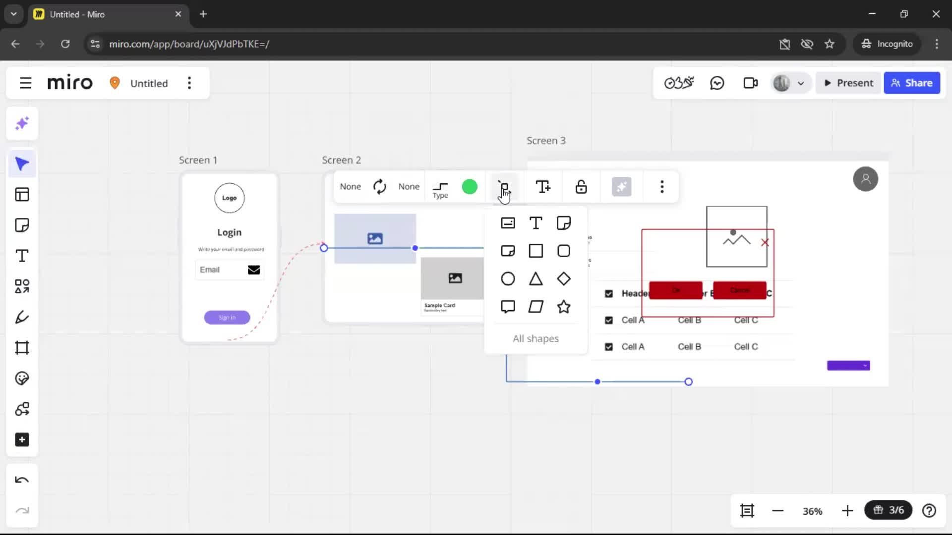 Creating a wireframe screenshot
