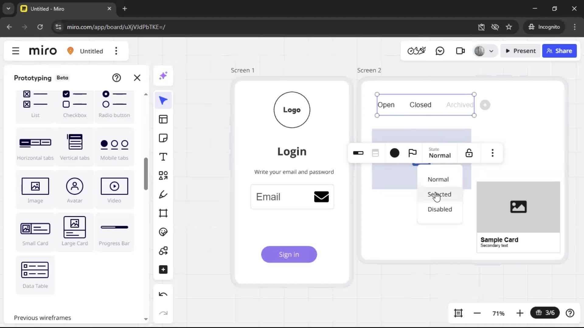 Creating a wireframe screenshot