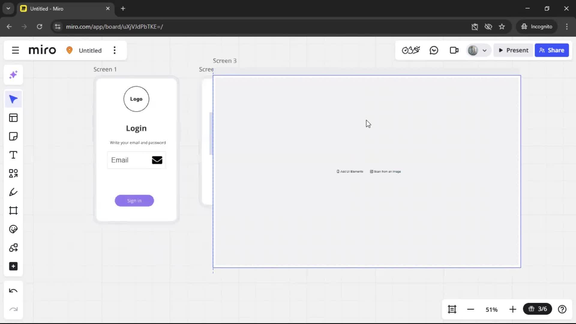 Creating a wireframe screenshot