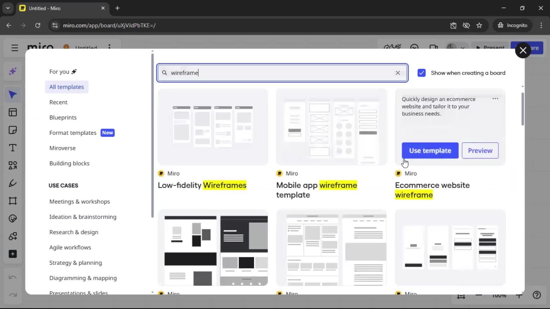Creating a wireframe screenshot