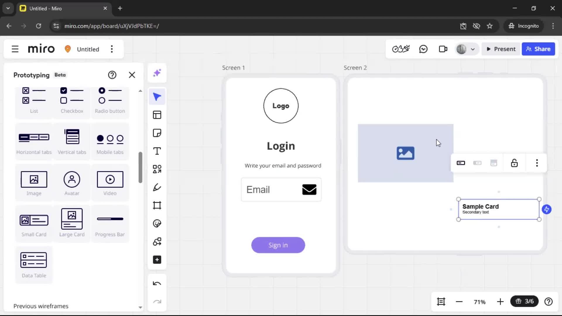 Creating a wireframe screenshot