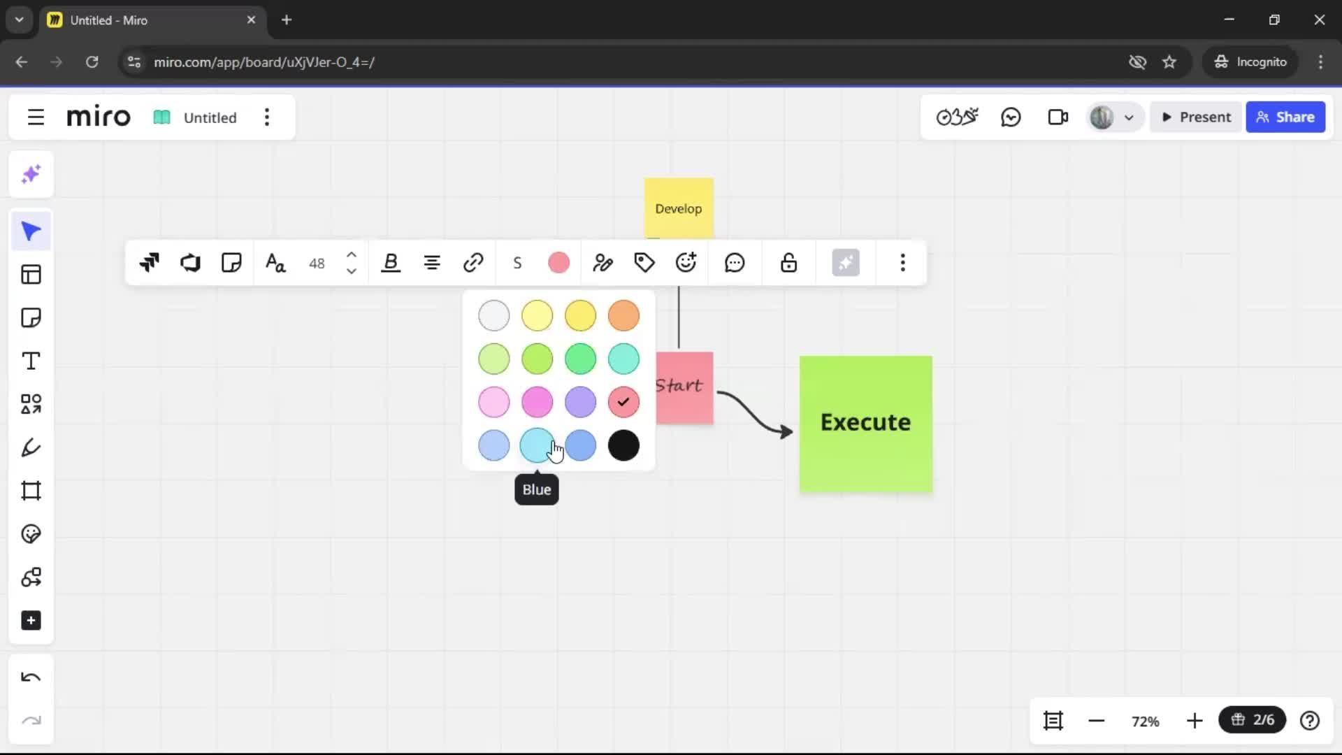 Creating a flowchart screenshot