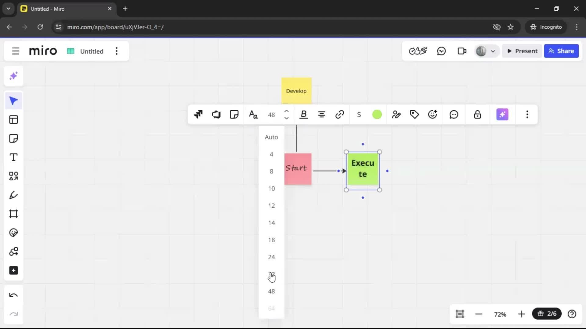 Creating a flowchart screenshot