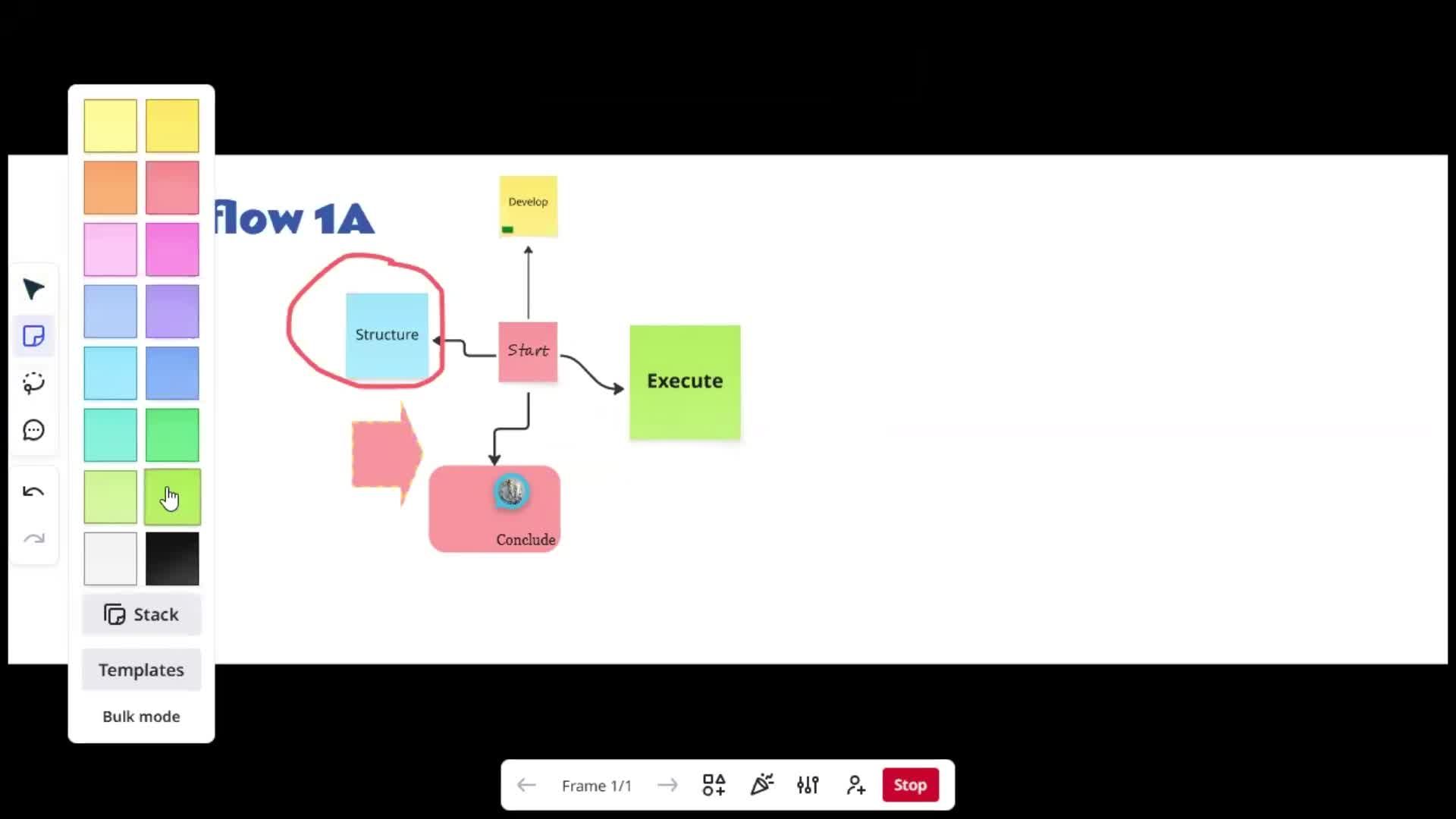 Creating a flowchart screenshot