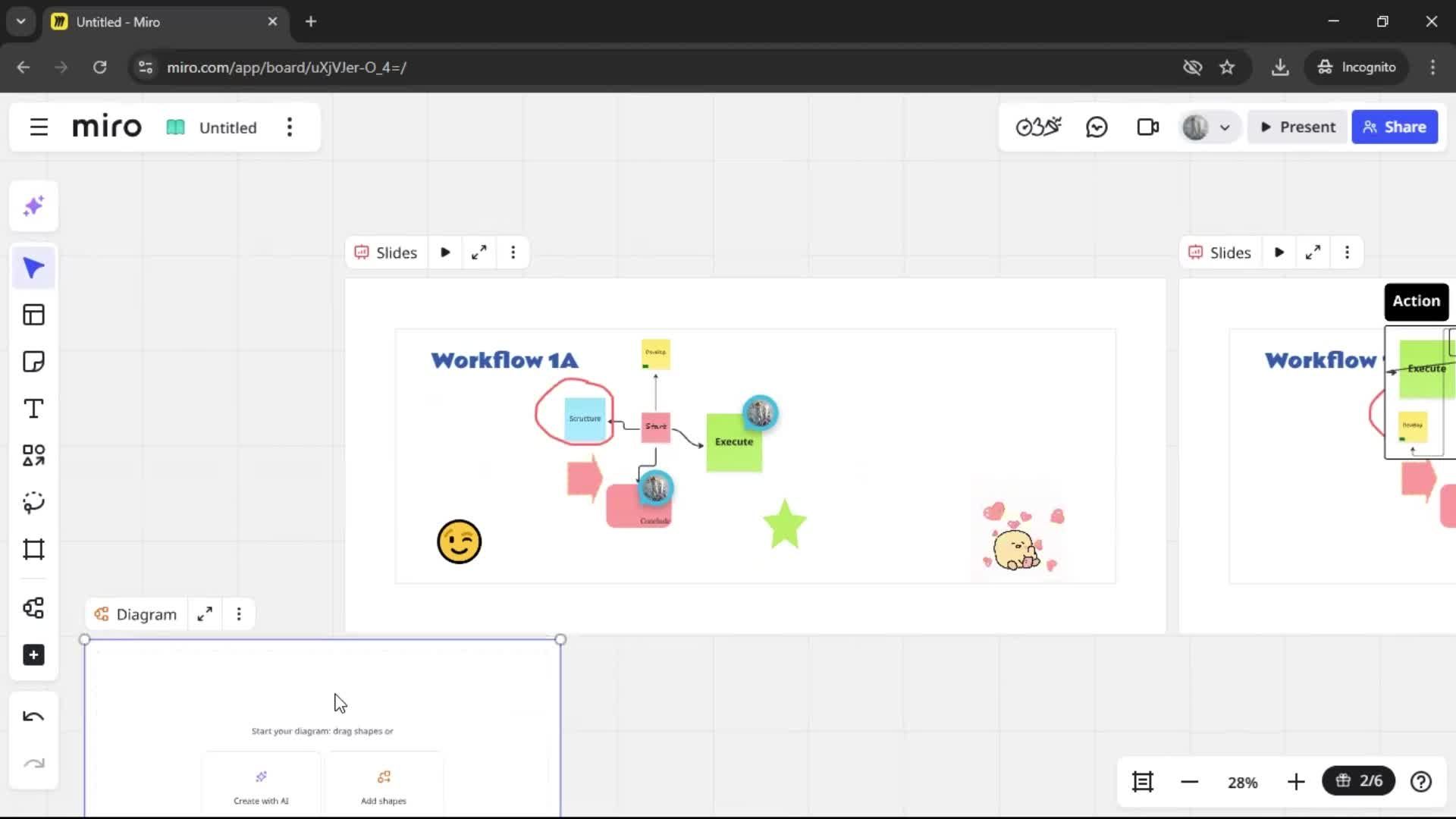 Creating a flowchart screenshot