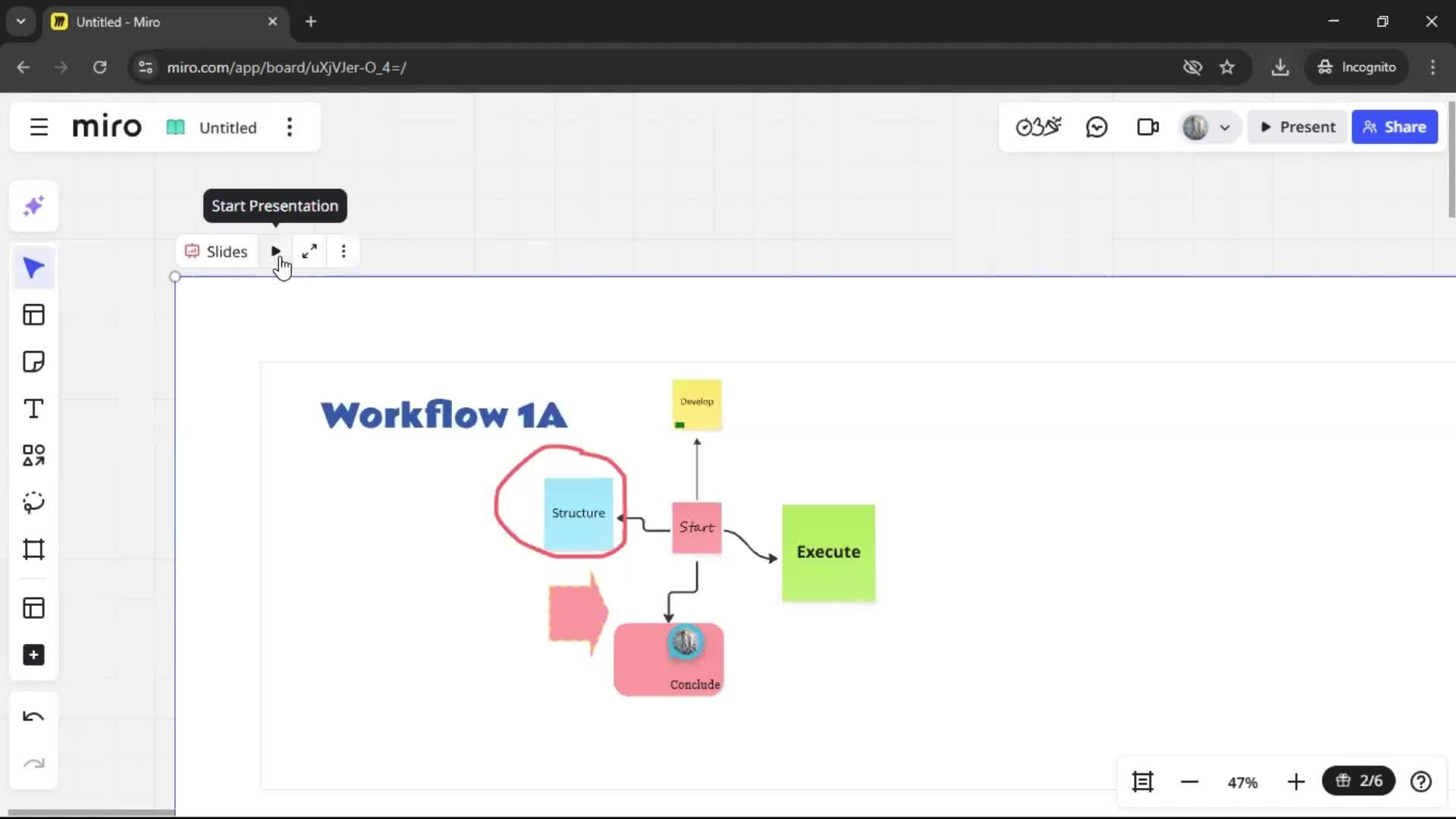 Creating a flowchart screenshot