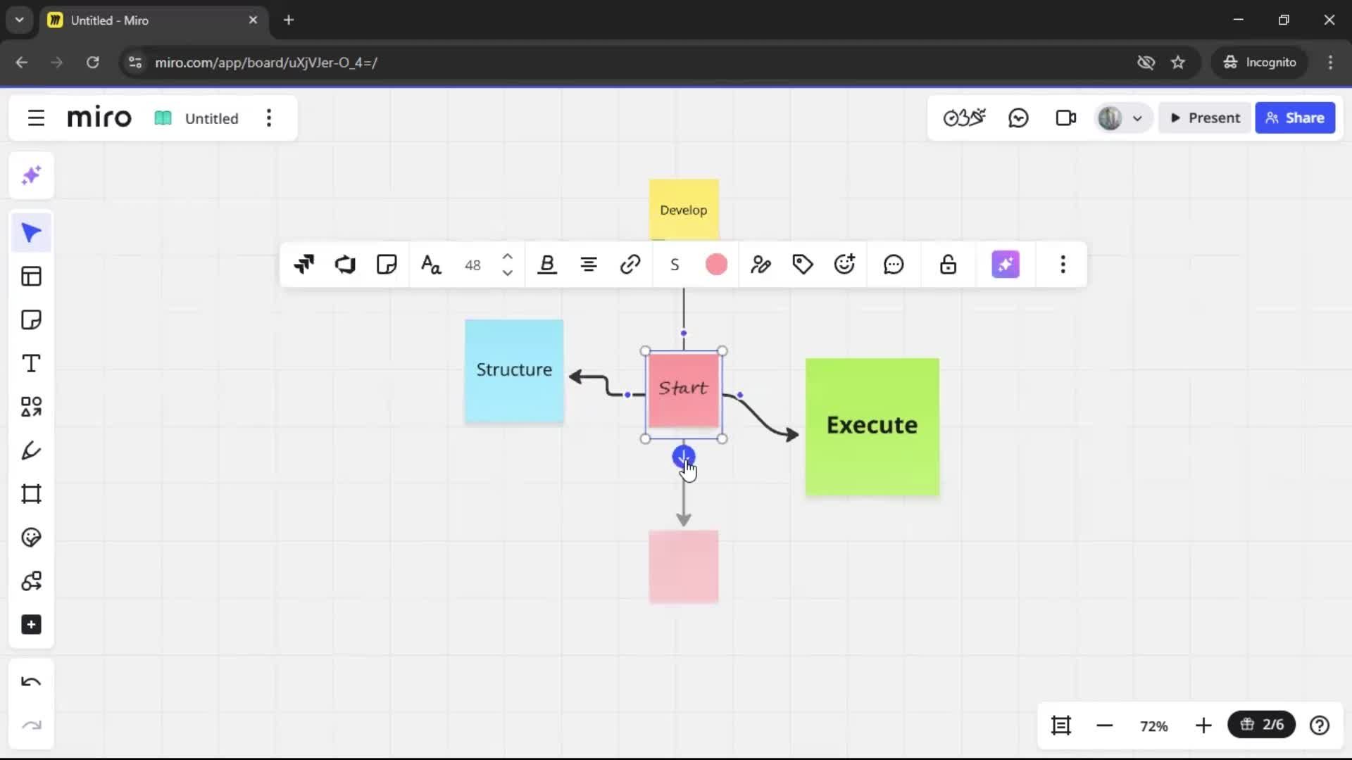 Creating a flowchart screenshot