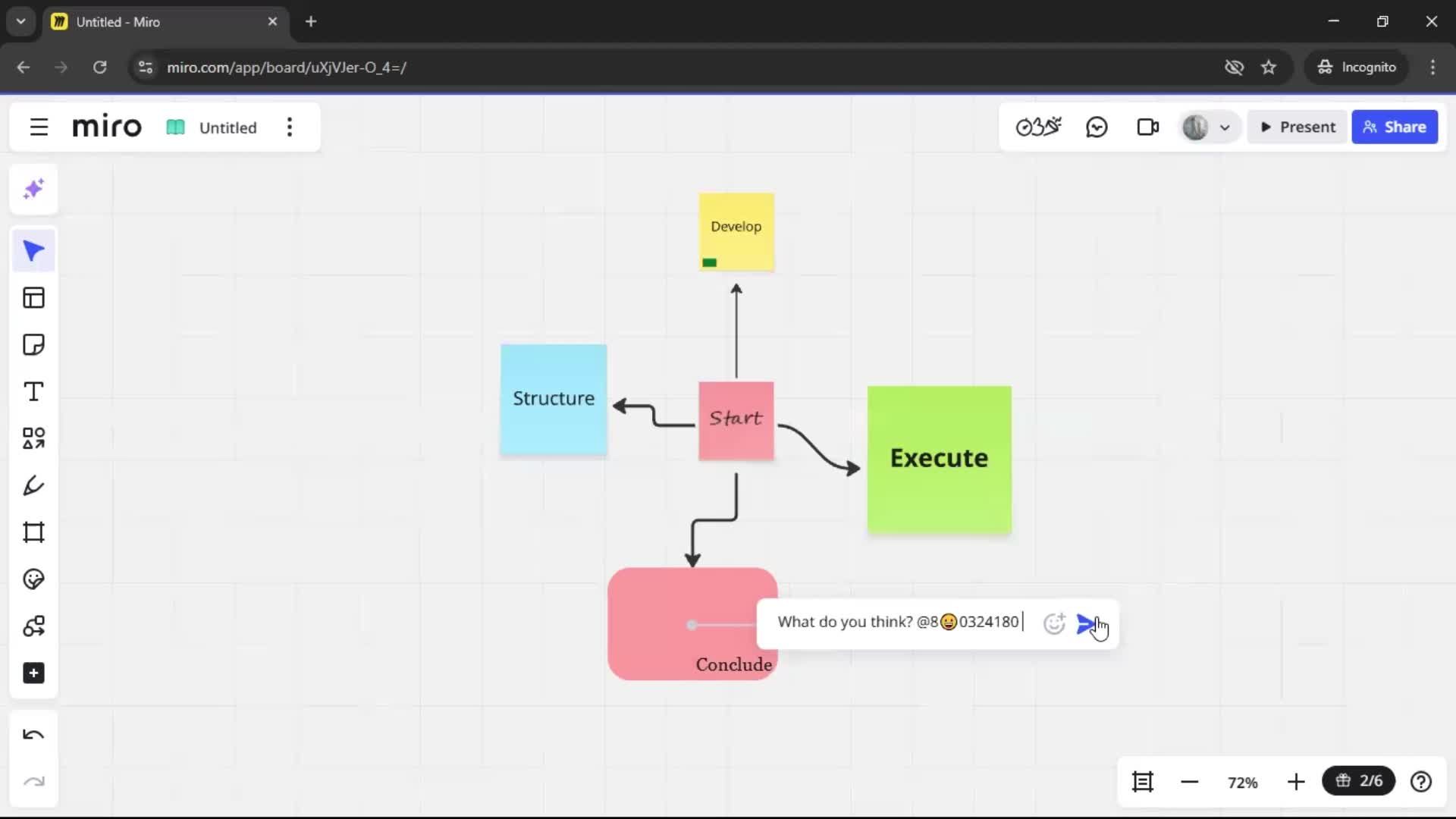 Creating a flowchart screenshot