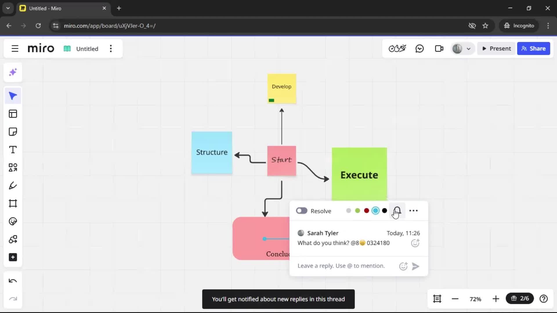 Creating a flowchart screenshot