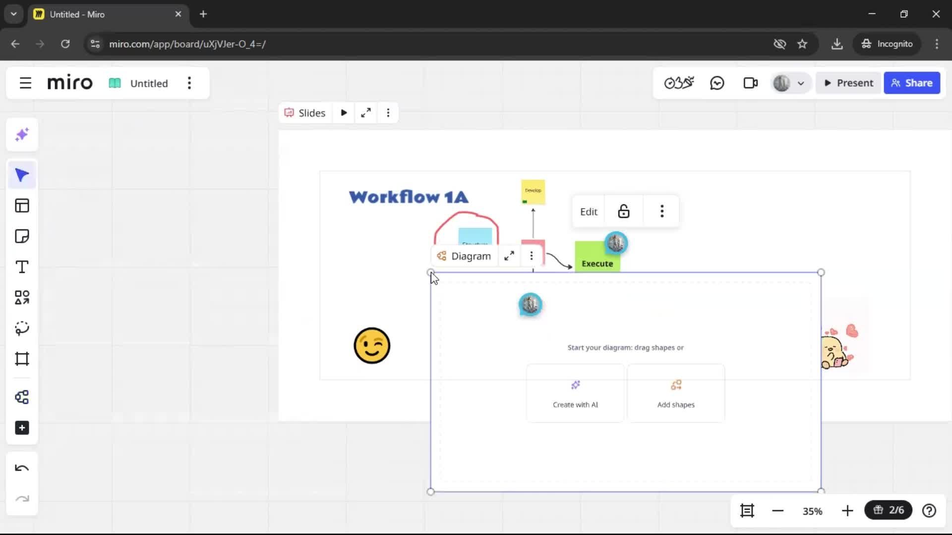 Creating a flowchart screenshot