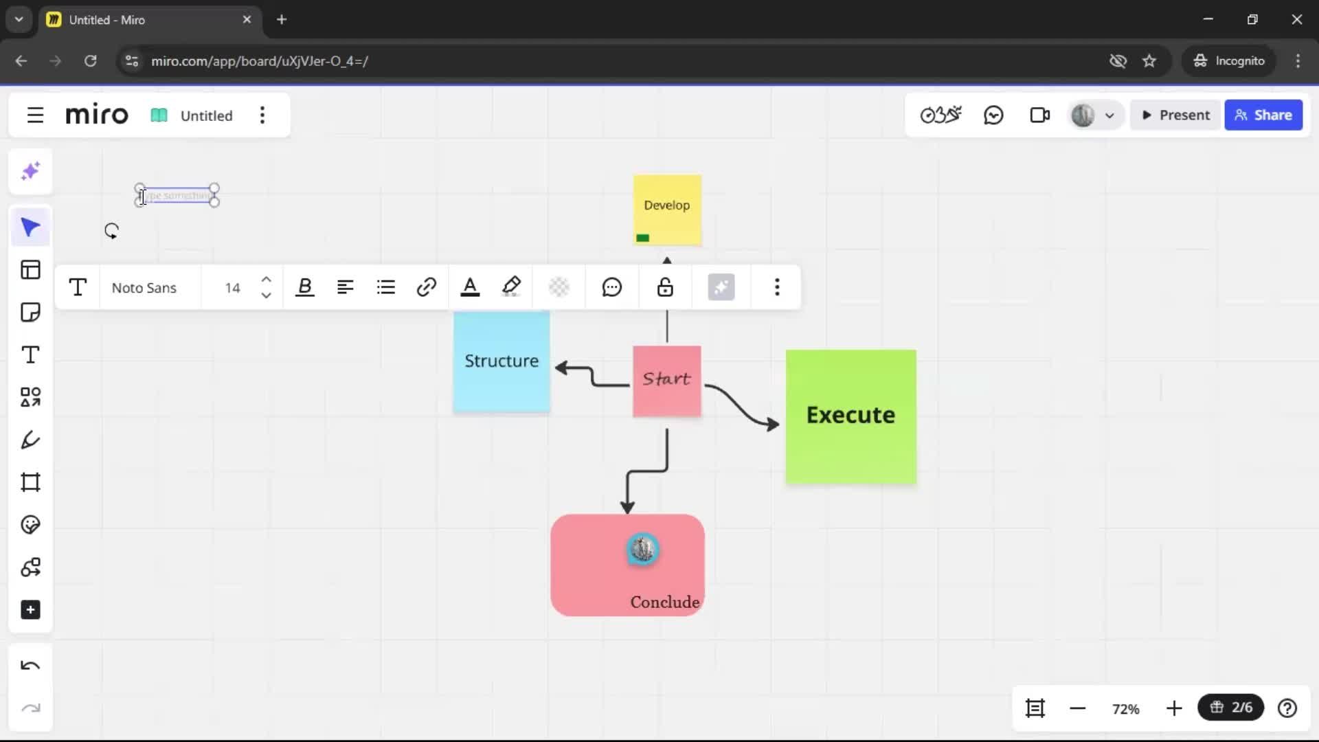 Creating a flowchart screenshot