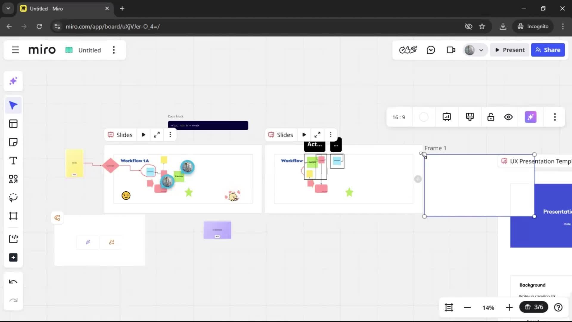 Creating a flowchart screenshot