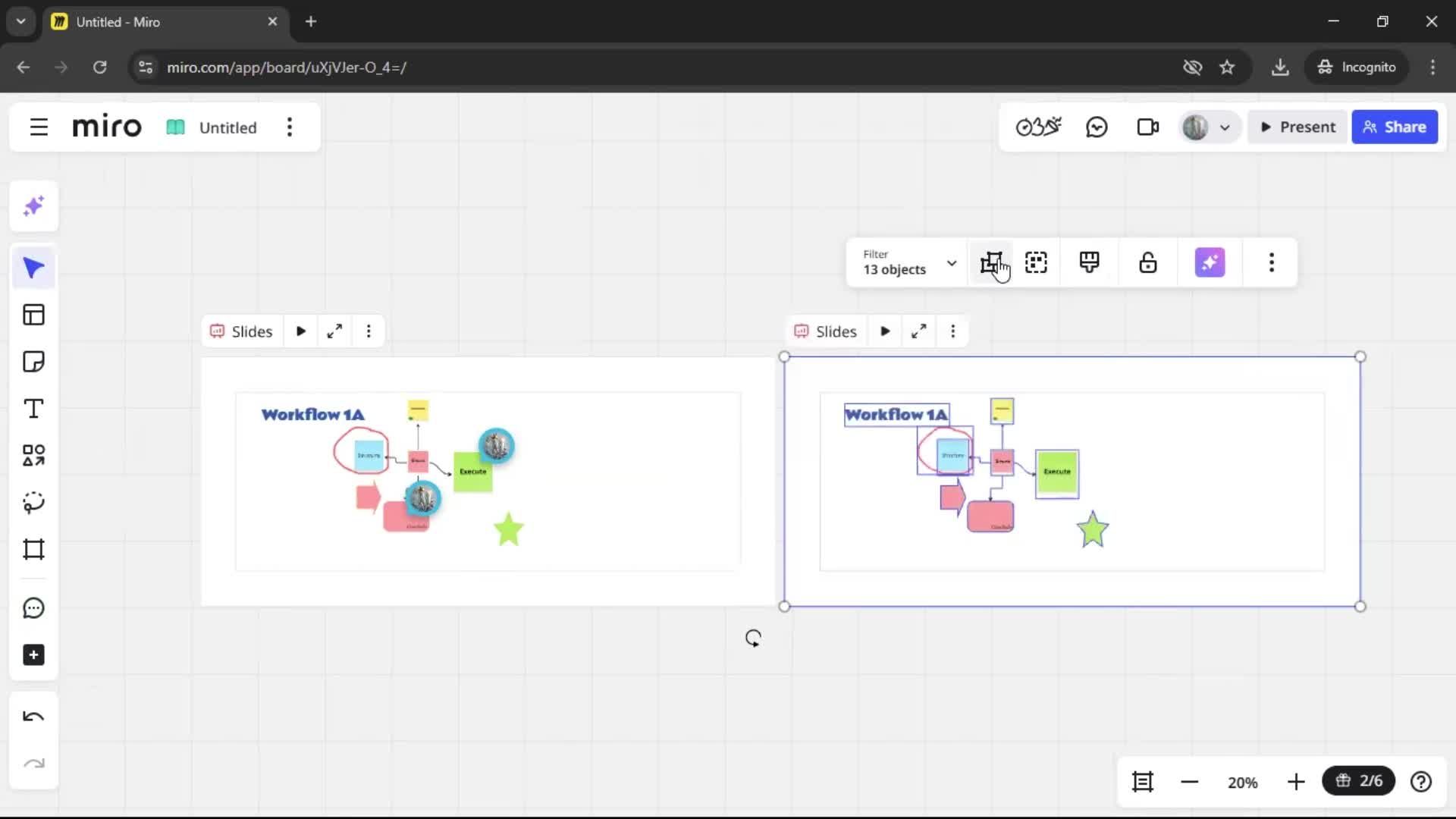 Creating a flowchart screenshot