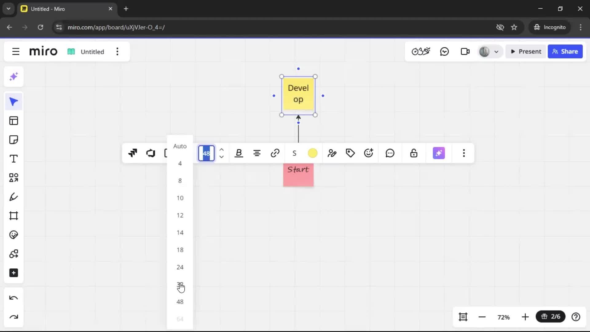 Creating a flowchart screenshot
