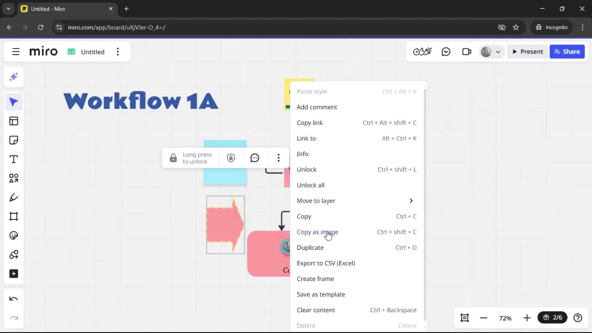 Creating a flowchart screenshot