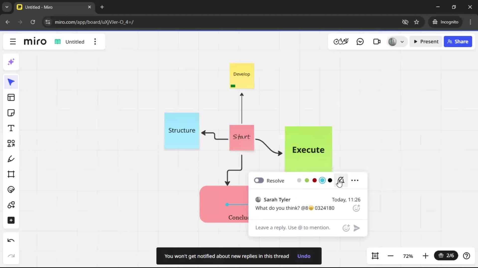 Creating a flowchart screenshot