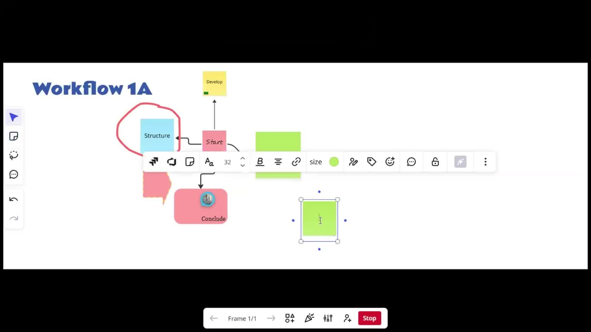 Creating a flowchart screenshot